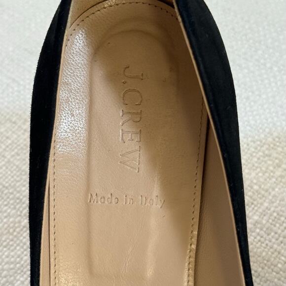 J.Crew Black Suede Pointed Toe Pumps • Made in Italy • Size 10 • Classic Heel - Picture 5 of 11